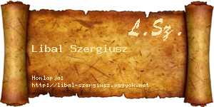 Libal Szergiusz névjegykártya